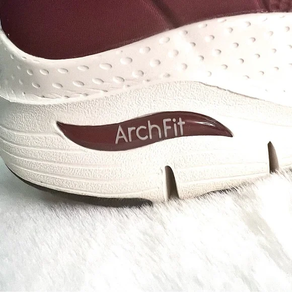 Skechers Men's Arch Fit Titan Sneakers Burgundy Size 8.5 - Picture 10 of 16